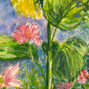 Summer Day, Sunflower and Spirea by Denita Benyshek, Image 2.