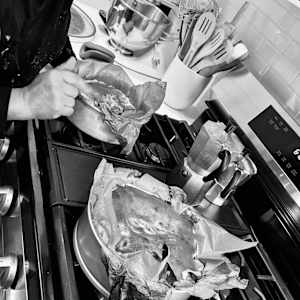 Cooking class, Spanish manchego cheesecake - series by Denita Benyshek, Image 11.