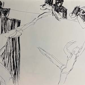 Series: Isabelle de Borchgrave exhibit at Wichita Art Museum by Denita Benyshek  Image: Stage hands at Wichita Art Museum dinner