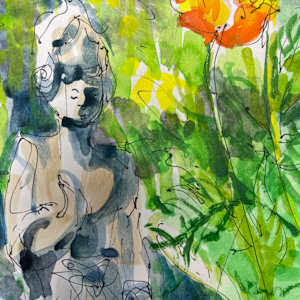 Kuan Yin near the Waterfall by Denita Benyshek  Image: Detail, Kuan Yin near the Waterfall