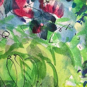 Evening Garden around Pond by Denita Benyshek  Image: Detail, Evening Garden around Pond