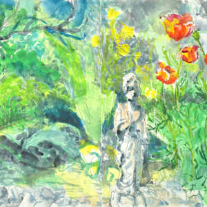 Kuan Yin near the Waterfall by Denita Benyshek