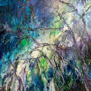 Tree Waterfall by Karen Blacklock  Image: finished painting