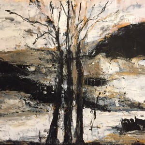 Three Trees study from Ffiona Lewis painting by Karen Blacklock