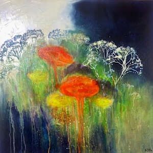 Cow Parsley and poppies III by Karen Blacklock 