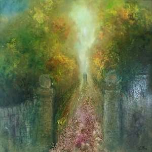 Bright woodland by Karen Blacklock  Image: finished painting