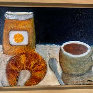 Coffee and croissant - do you want marmalade with that? by Karen Blacklock