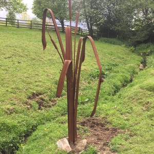 Bullrush sculpture by Karen Blacklock