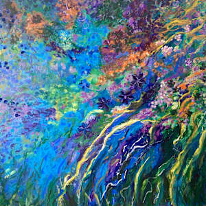 Flowing Autumn Flowers by Una Paris