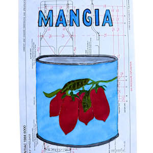 Mangia / 4 Tomatoes Cluster / Blue by Jennie Carr