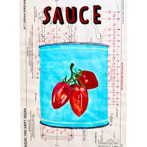 Sauce / 3 Tomatoes (Cluster / Blue) by Jennie Carr