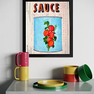 Sauce / 5 Tomatoes Cluster / Blue by Jennie Carr 