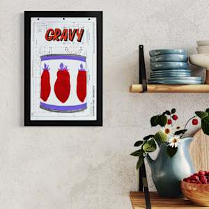 Gravy / Purple Trim / 3 Tomatoes by Jennie Carr 