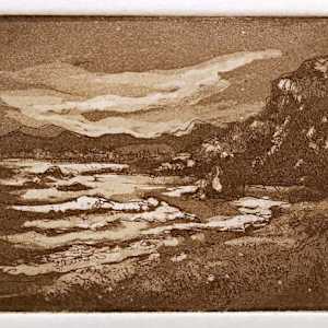 Untitled (from the series of etchings titled "California Coast") by Betty Guy