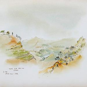 Near San Men Xia China 7 AM by Betty Guy, Image 1.
