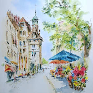 Place du Molard Geneve by Betty Guy