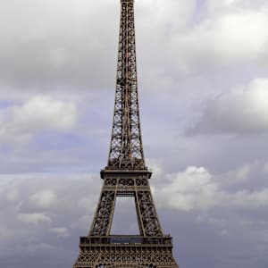 Eiffel Tower High Contrast Blue by Wren Woodward Sarrow, Image 1.