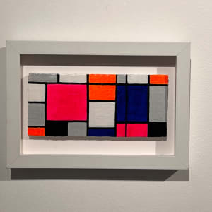 Hot Pink Mondrian No. 1 by Wren Woodward Sarrow 