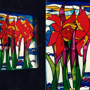 Floral Stained Glass Window by Wren Woodward Sarrow, Image 1.