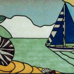 Beach Scene Window by Wren Woodward Sarrow, Image 1.