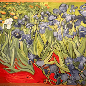 1.25 x Irises, After Van Gogh by Wren Woodward Sarrow, Image 1.