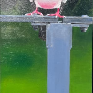 Chick on the fence by Wren Sarrow