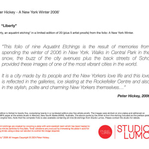 Peter Hickey - Liberty 2006 "A New York Winter" Edition 16 of 20 by Peter Hickey  Image: Folio Details