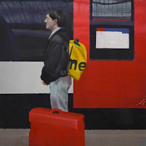 Man and Train by Mollie Campbell