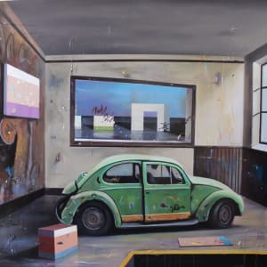 Old car in room by Igor Taritas