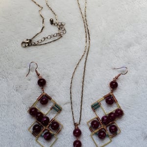 Geometric Cherries Jubilee by Hayley Kathleen Burton 