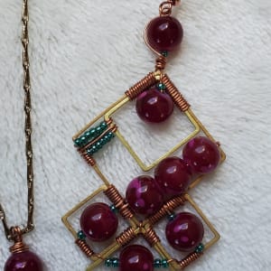 Geometric Cherries Jubilee by Hayley Kathleen Burton 