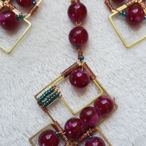 Geometric Cherries Jubilee by Hayley Kathleen Burton 
