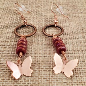 Raspberry Copper Butterfly by Hayley Kathleen Burton 