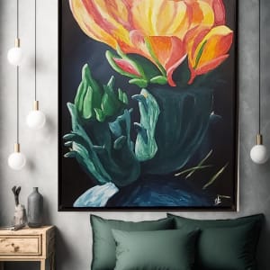 Santa Fe Cactus Flower by Hayley Kathleen Burton 