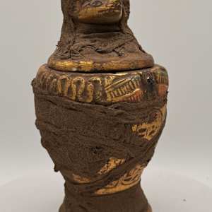Egyptian God Anubis Canopic Vessel 300 BC 