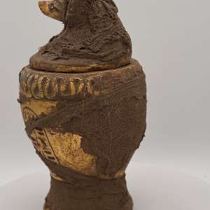 Egyptian God Anubis Canopic Vessel 300 BC 