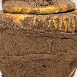 Egyptian God Anubis Canopic Vessel 300 BC 