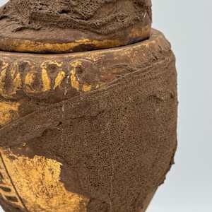 Egyptian God Anubis Canopic Vessel 300 BC 