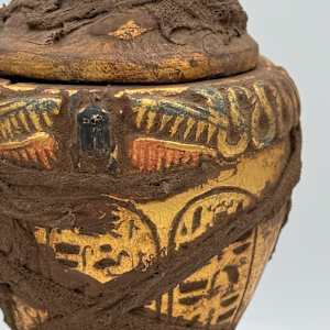 Egyptian God Anubis Canopic Vessel 300 BC 