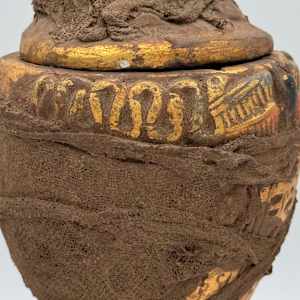 Egyptian God Anubis Canopic Vessel 300 BC 