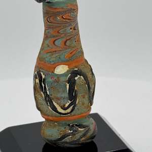 Detailed Phonenician Vase or Alabastron from colourful core-formed glass 300BC 
