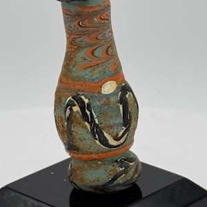 Detailed Phonenician Vase or Alabastron from colourful core-formed glass 300BC 
