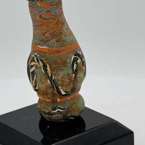 Detailed Phonenician Vase or Alabastron from colourful core-formed glass 300BC 