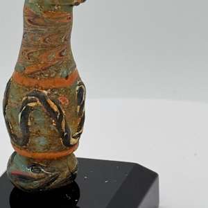 Detailed Phonenician Vase or Alabastron from colourful core-formed glass 300BC 