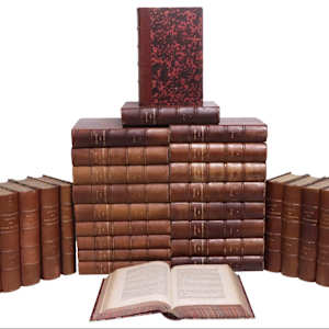 FRENCH LEATHER-BOUND LIBRARY SHELF BOOKS, 'DEUX MONDES' PERIODICALS, Image 6.