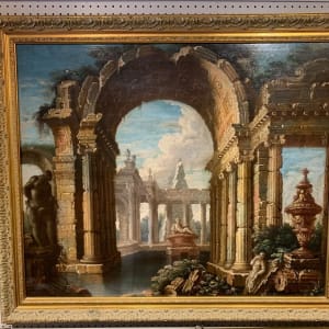 “The Archway” Italian School, 18th c., "A Capriccio of Ruins” by Italian School, Hubert Robert Attributed to 