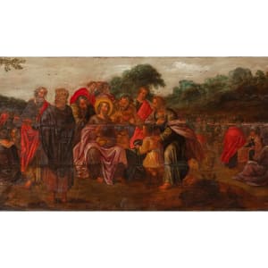 "The Miracle of the Loaves and Fishes", by Continental School 