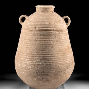Eastern Roman or early Byzantine Empire coil-formed pottery amphora with a piriform body