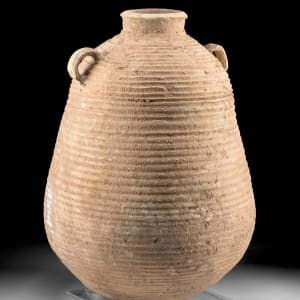 Eastern Roman or early Byzantine Empire coil-formed pottery amphora with a piriform body 