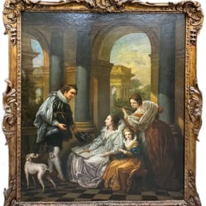 Charles-André van Loo (French, 1705-1765) Huge Early Dutch Italianate ‘Oil Painting Of the Court” "The Spanish Concert" by Charles-Andre’ van Loo